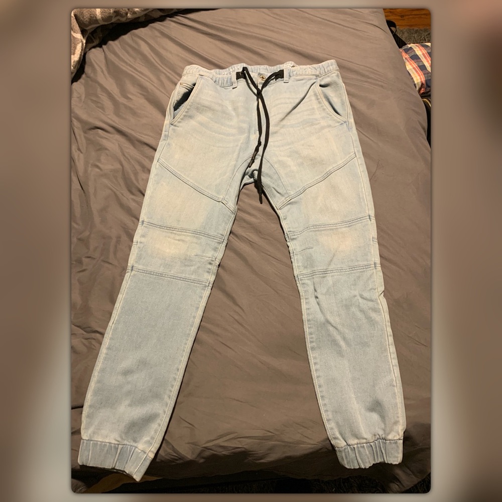 Denim joggers